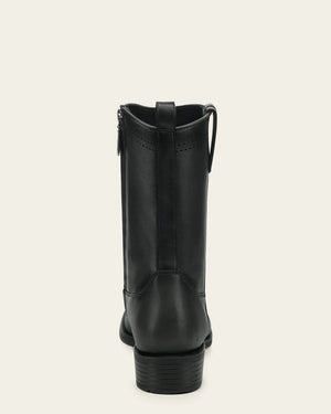 Cuadra Men's Ostrich Leg Leather Narrow Square Toe Boot, Black