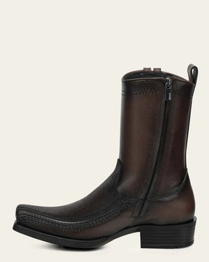 Cuadra Men's Stingray Narrow Square Toe Zipper Boot, Brown