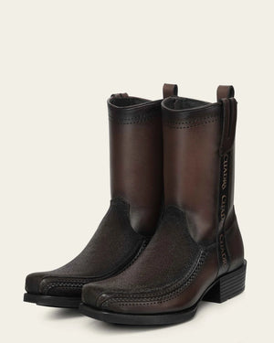 Cuadra Men's Stingray Narrow Square Toe Zipper Boot, Brown