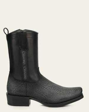 Cuadra Men's Bison Leather Narrow Square Toe Boot, Grey