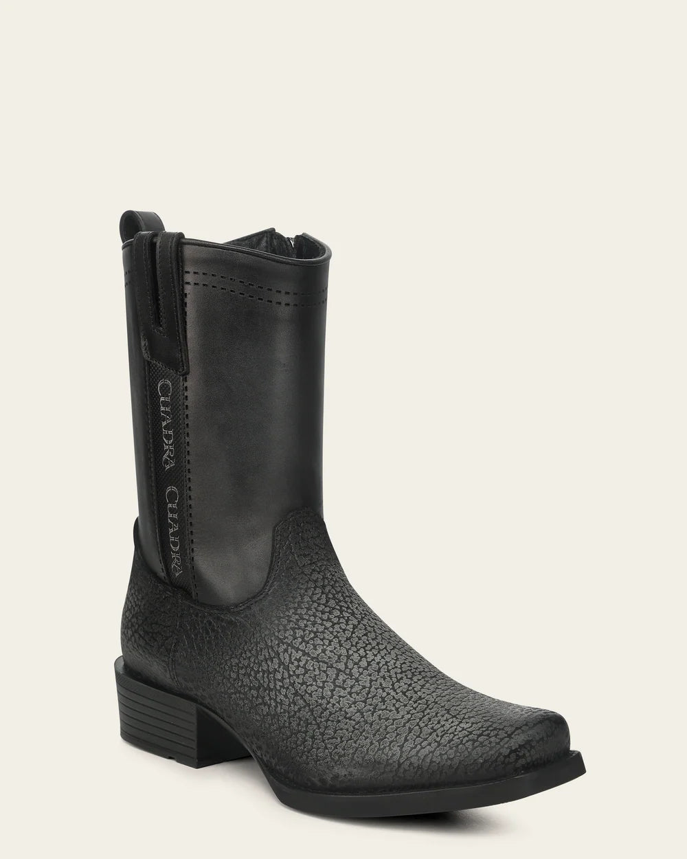 Cuadra Men's Bison Leather Narrow Square Toe Boot, Grey