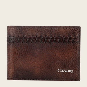 Cuadra Men's Deer Leather Wallet, Brown