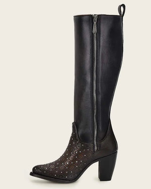 Cuadra Women's Bovine Leather with Crystals Tall Boot, Maple