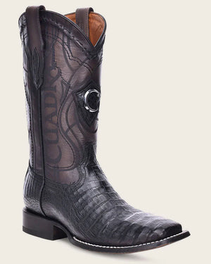 Cuadra Men’s Caiman Belly Leather Boot, Black