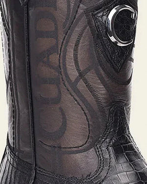 Cuadra Men’s Caiman Belly Leather Boot, Black