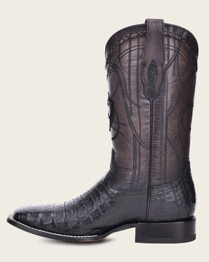Cuadra Men’s Caiman Belly Leather Boot, Black
