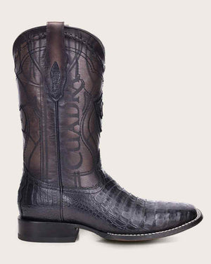 Cuadra Men’s Caiman Belly Leather Boot, Black