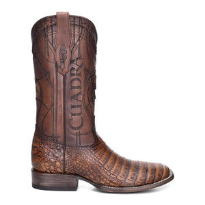 Cuadra Men's Caiman Belly Square Toe Boot, Maple