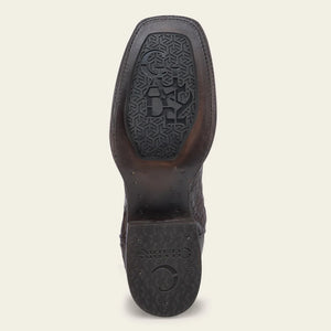 Cuadra Men's Caiman Belly Leather Square Toe Boot, Honey