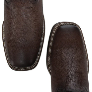 Cuadra Men's Deer Leather Square Toe Boot, Honey