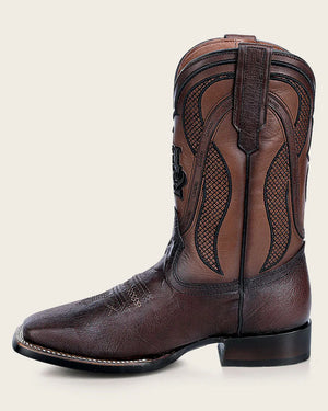Cuadra Men’s Ostrich Belly Western Rodeo Boot, Brown