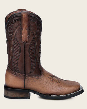 Cuadra Men’s Ostrich Belly Western Rodeo Boot, Honey