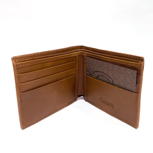 Cuadra Men's Bifold Shark Wallet, Brown