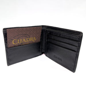 Cuadra Men's Bifold Shark Wallet, Black