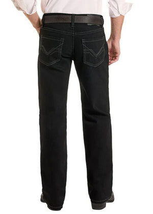 Rock & Roll Denim Men's Double Barrel Relaxed Fit Straight Leg Jeans, Black