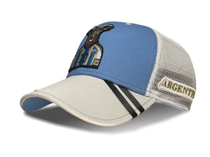 Corne Collection Goat Argentina Cap, Sky Blue