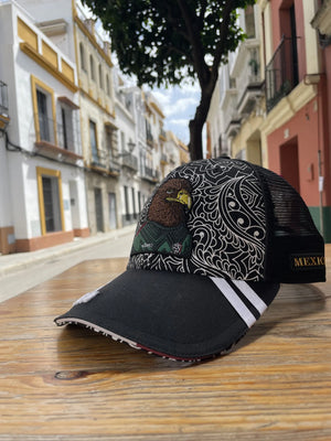 Corne Collection Azteca Mexico Cap, Black