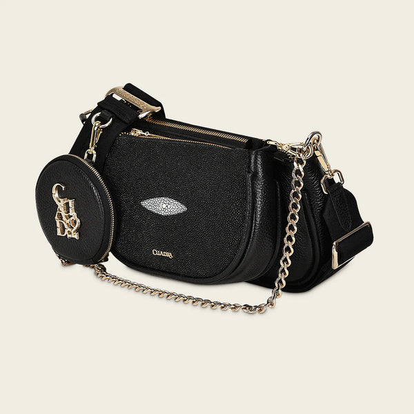 Cuadra Women's Stingray Zipper Bag, Black - Mora's Jeans