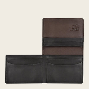 Cuadra Men's Deer Leather Wallet, Chocolate