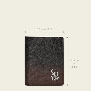 Cuadra Men's Deer Leather Wallet, Chocolate