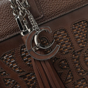Cuadra Women's Laser Leather Bag, Brown