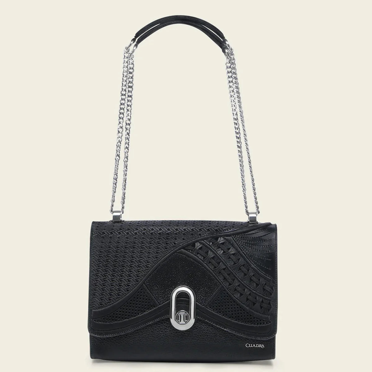 Cuadra Women's Stingray Embroidery Bag, Black