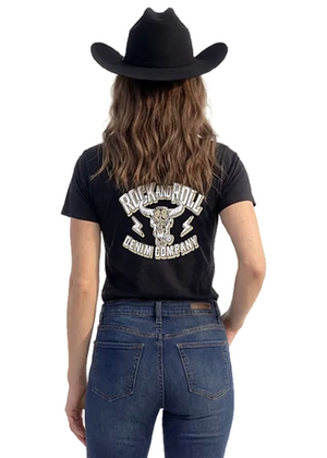 Rock & Roll Denim Unisex ROCK & ROLL Graphic T-Shirt, Black