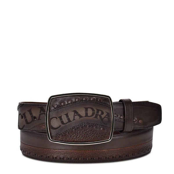 Cuadra Men's Bovine Leather Belt, Grey