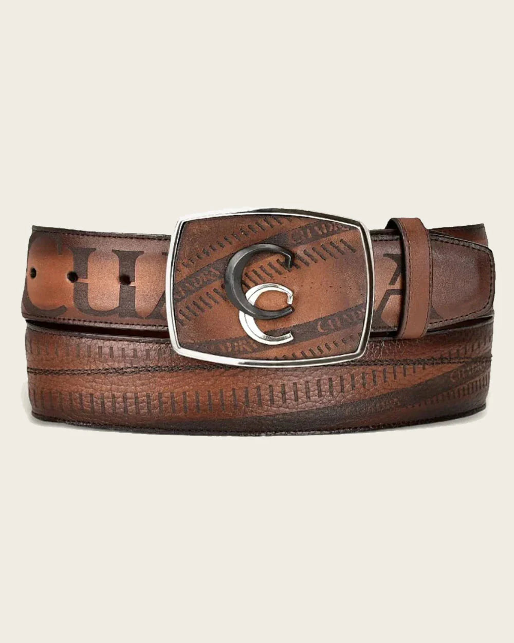 Cuadra Men's Bovine Leather Belt, Honey