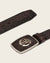 Cuadra Men's Caiman Belly Leather Belt, Arauco Chocolate