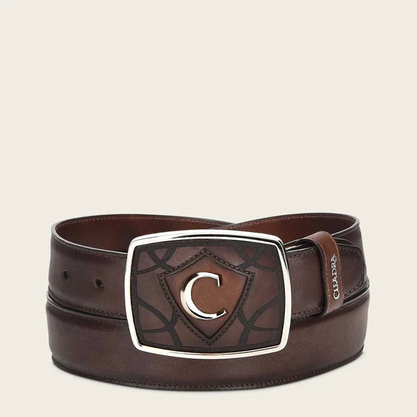 Cuadra Men's Bovine Leather Belt, Chestnut