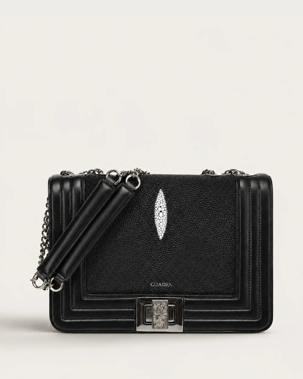 Cuadra Women's Stingray Crossbody Bag, Black
