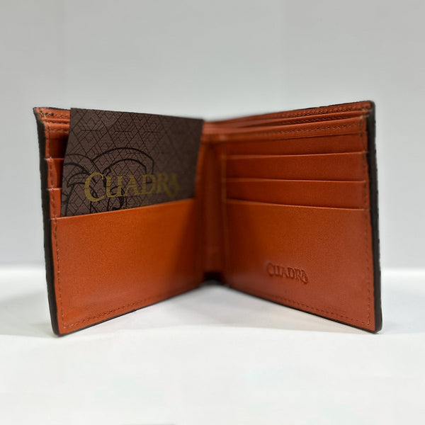 Cuadra Bifold Ostrich Wallet, Brown - Mora's Jeans