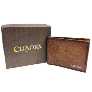 Cuadra Men's Bifold Shark Wallet, Brown