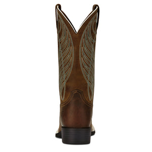 Ariat Women's Round Up Wide Square Toe Western Boot, Powder Brown