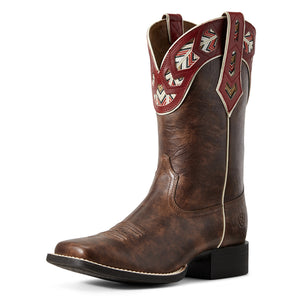 Ariat Women's Round Up Monroe Western Boot, Brown Crunch