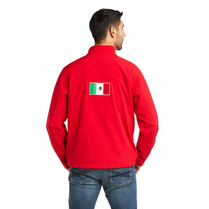 Ariat Men's New Team Softshell MEXICO Water Resistant Jacket, Red