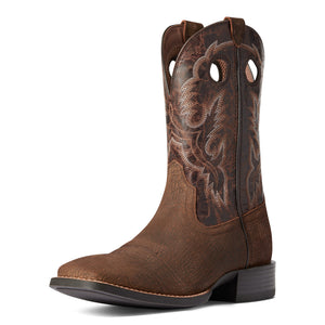 Ariat Men's Sport Buckout Western Boot, Rough Ginger