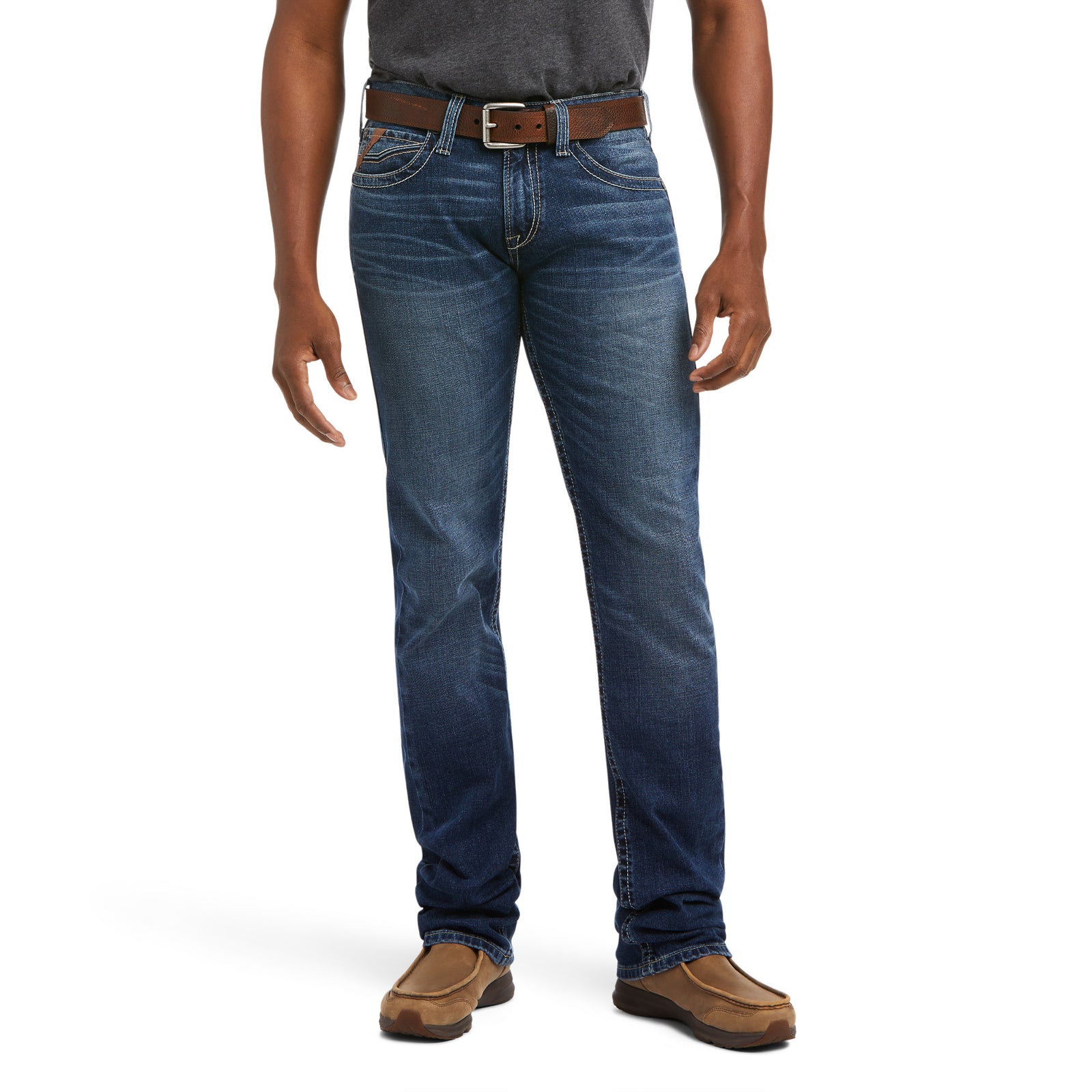 Ariat Men's M7 Rocker Stretch 3D Grafton Straight Jean, Pine Wash