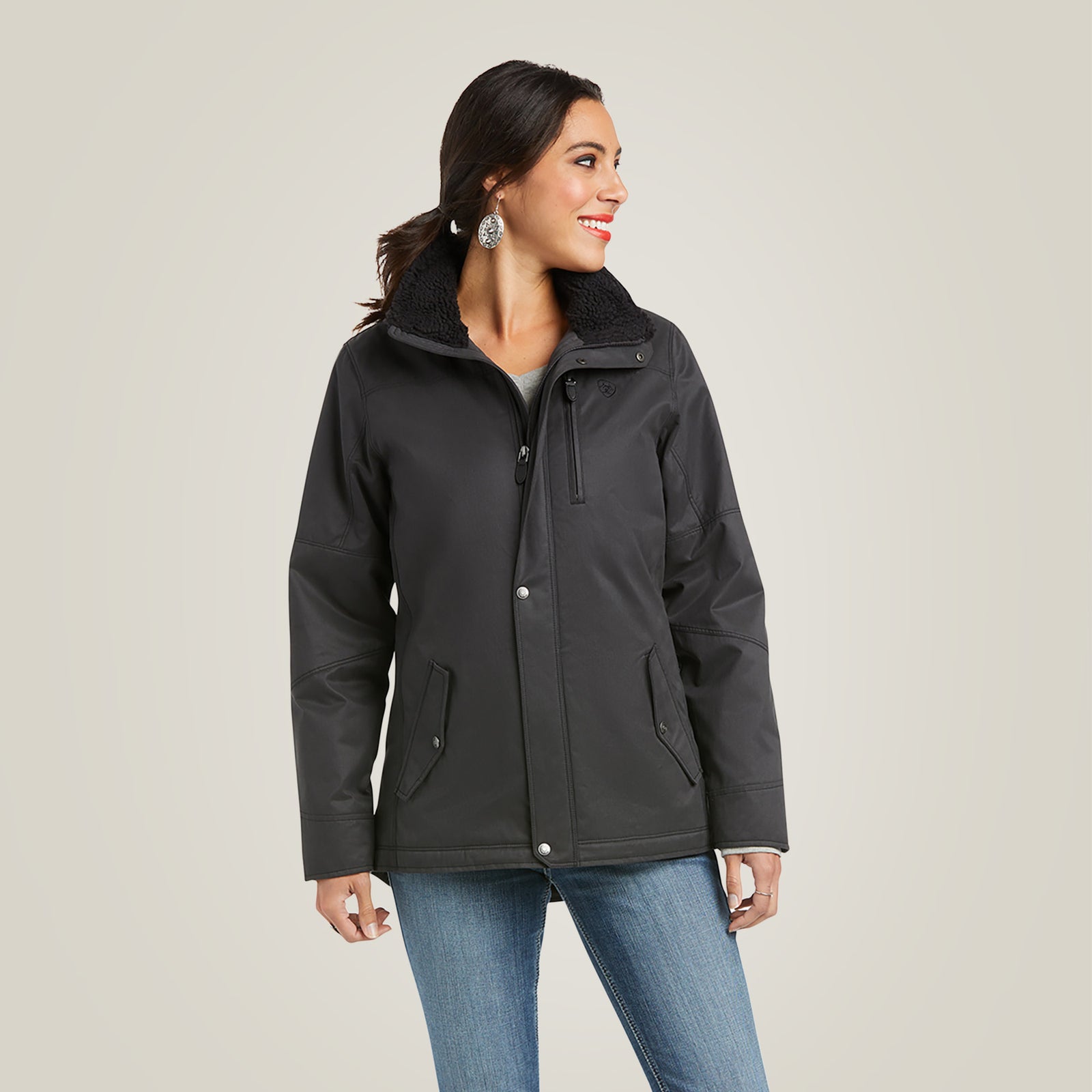 Ariat Women's REAL Grizzly Jacket, Phantom
