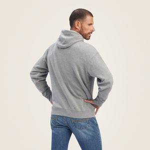 Ariat Men's Horns Southwest Hoodie, Medium Grey Heather