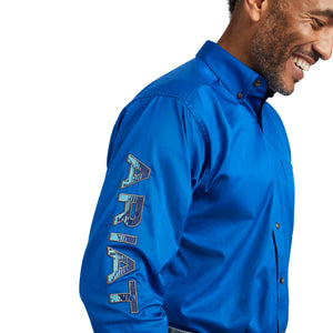 Ariat Men's Team Logo Twill Classic Fit Long Sleeve Shirt, Turkish Sea