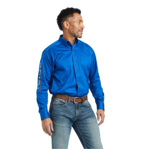 Ariat Men's Team Logo Twill Classic Fit Long Sleeve Shirt, Turkish Sea