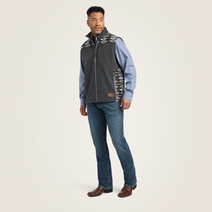 Ariat Men's Vernon 2.0 Chimayo Softshell Vest, Charcoal