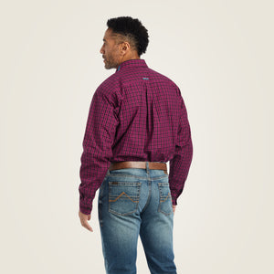 Ariat Men's Pro Series Team Cooper Classic Fit Long Sleeve Shirt, Beet Red