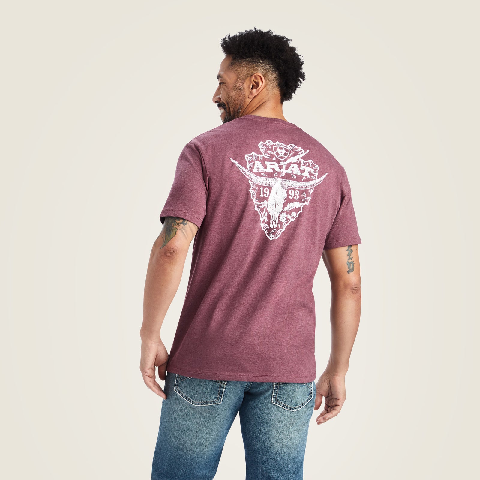 Ariat Men's Arrowhead 2.0 T-Shirt, Burgundy Heather