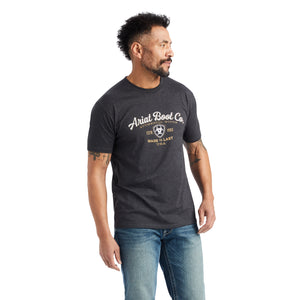 Ariat Men's Type Crest T-Shirt, Charcoal Heather