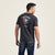 Ariat Men's Woodgrain Shield T-Shirt, Charcoal Heather