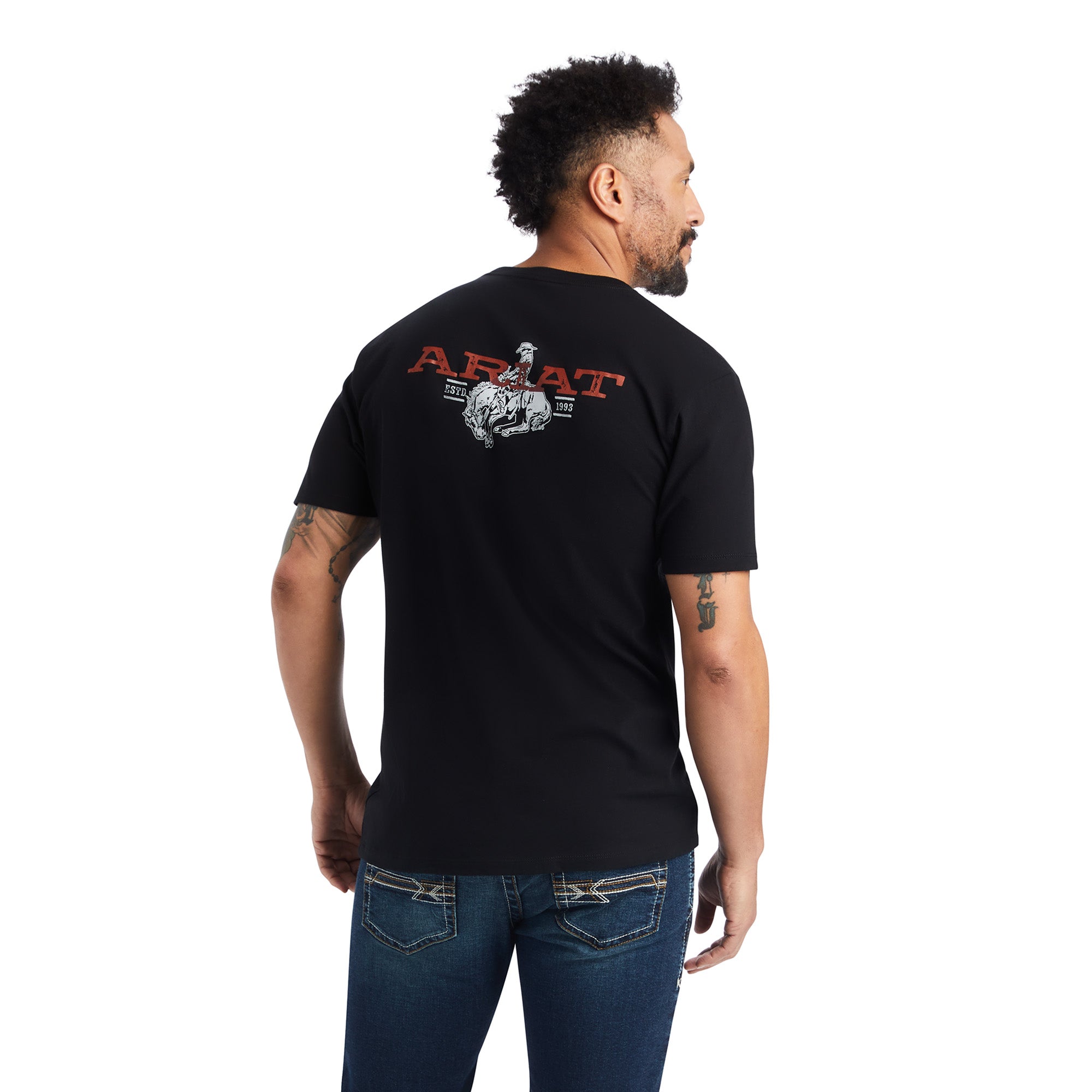 Ariat Men's Bronc Buster T-Shirt, Black