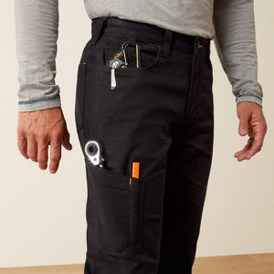 Ariat Men's Rebar M4 Relaxed Made Tough DuraStretch Straight Leg Pants, Black